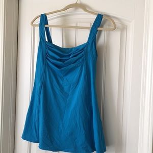 Calvin Klein blue one piece swimsuit sz 8 Like New